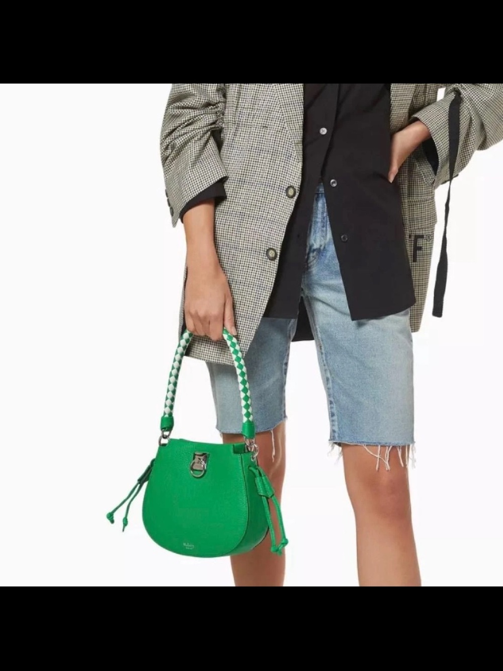 Mulberry Pebbled Leather Shoulder Bag in Emerald Green - Picture 5 of 14